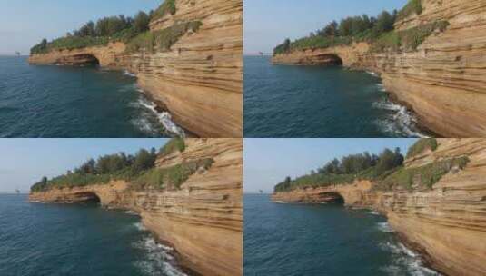 广西北海涠洲岛海滨暮崖海景自然风光高清在线视频素材下载