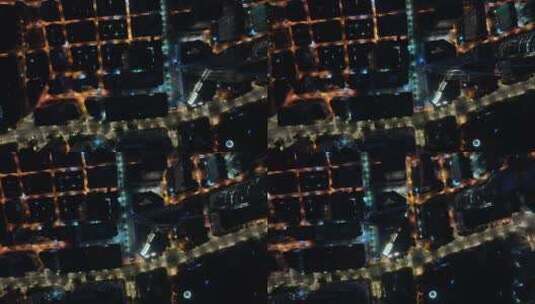 俯拍清晨城市道路交通路网高清在线视频素材下载
