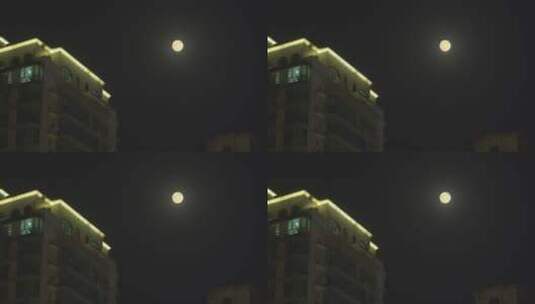 夜晚月亮 （4K原创可商用）高清在线视频素材下载