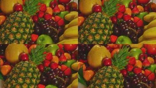 诱人的水果堆高清在线视频素材下载
