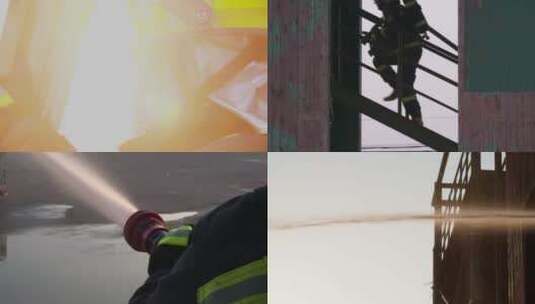 消防训练消防演练高清在线视频素材下载