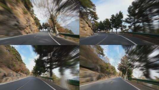 山路下山开车第一视角视频高清在线视频素材下载