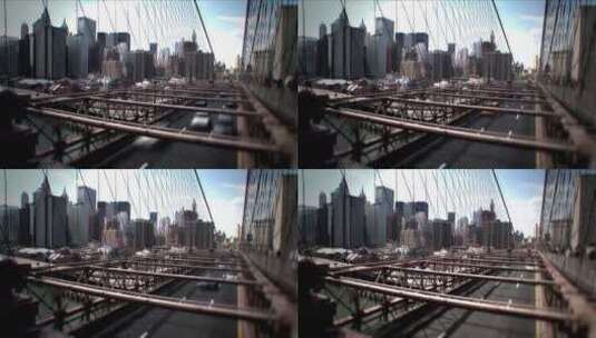 布鲁克林桥的特写高清在线视频素材下载