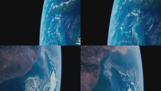 太空视角蓝色地球高清在线视频素材下载
