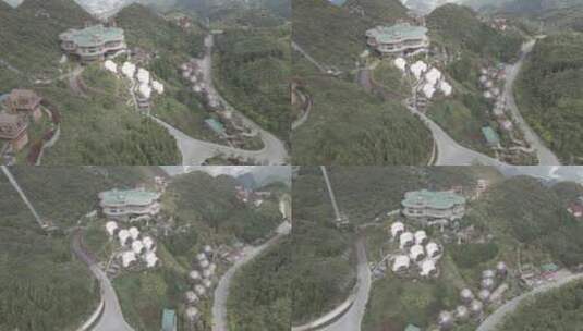 4K贵州六盘水梅花山航拍大山山顶景区风景高清在线视频素材下载