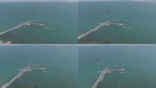 青海湖码头航拍高清在线视频素材下载
