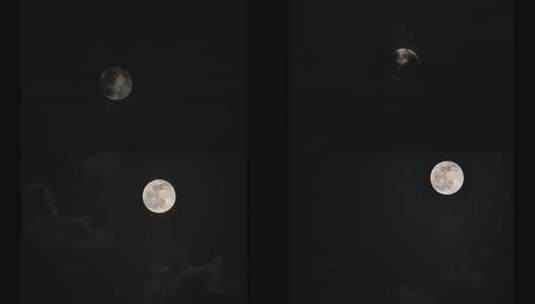 8K空镜云遮月月亮满月圆月夜幕高清在线视频素材下载