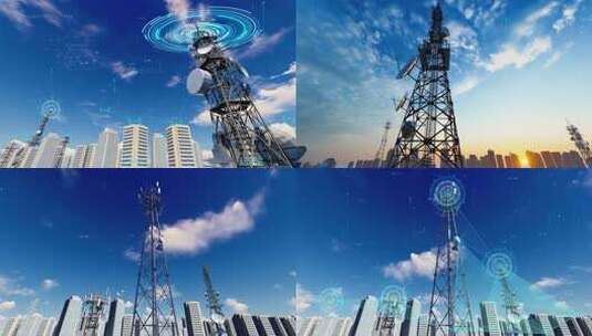 智慧城市5G网络通信基础设施建设高清在线视频素材下载