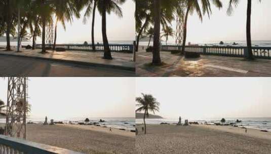 海边椰树公路高清在线视频素材下载
