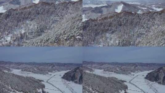 航拍雪景高清在线视频素材下载