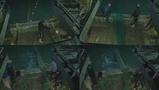 4kl1广东雷州出海捕鱼夜景实拍3高清在线视频素材下载