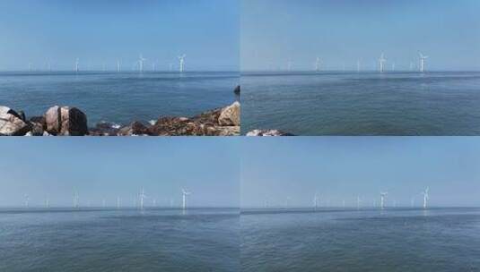 航拍风力发电场风车高清在线视频素材下载
