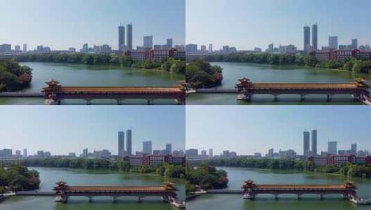 湖南省烈士公园航拍长沙风光4k视频高清在线视频素材下载