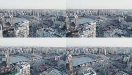 中国辽宁沈阳火车站航拍高清在线视频素材下载