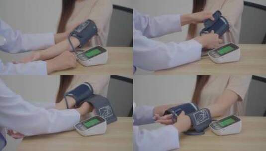 测血压 血压计 血压 测量血压高清在线视频素材下载