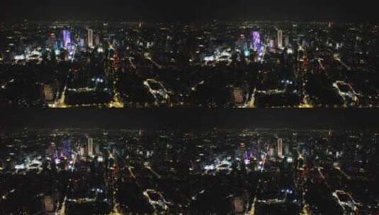 江苏 南京 城市宣传  夜景 灯光 大景 航拍高清在线视频素材下载