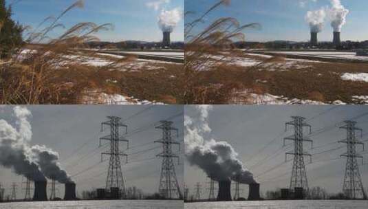 热电厂发电厂高清在线视频素材下载