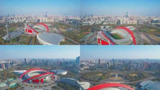 【5分钟】南京奥体中心 河西金融城高清在线视频素材下载