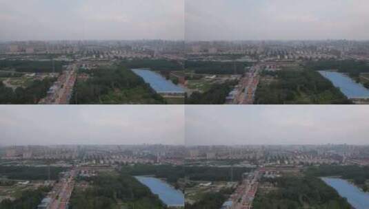 江苏淮安 城市风光 交通航拍高清在线视频素材下载
