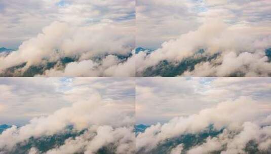 4k无人机航拍高山山区穿越云海延时视频高清在线视频素材下载