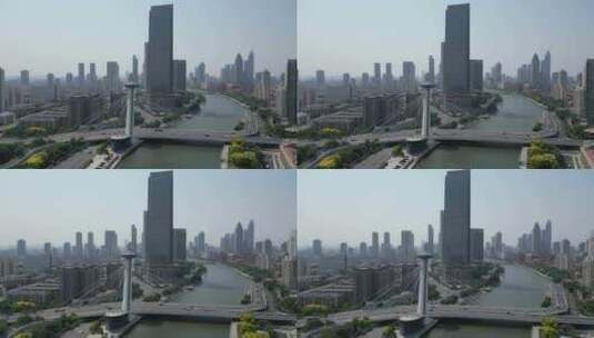 天津城市风光航拍高清在线视频素材下载