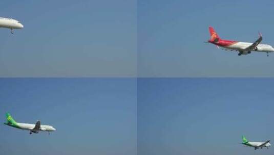 飞机降落高帧拍摄高清在线视频素材下载