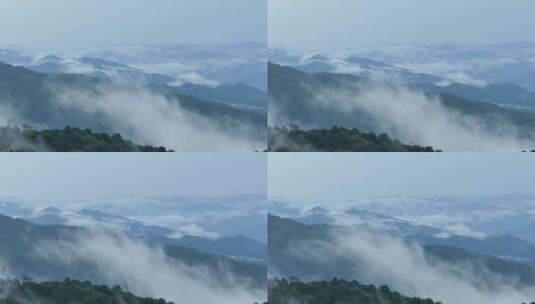 山脉雨后的云海奔涌高清在线视频素材下载