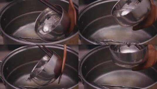 洗碗刷碗不锈钢碗高清在线视频素材下载