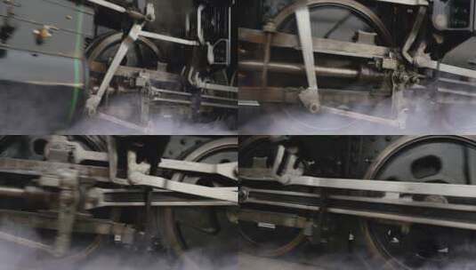 老式蒸汽机车在工作高清在线视频素材下载