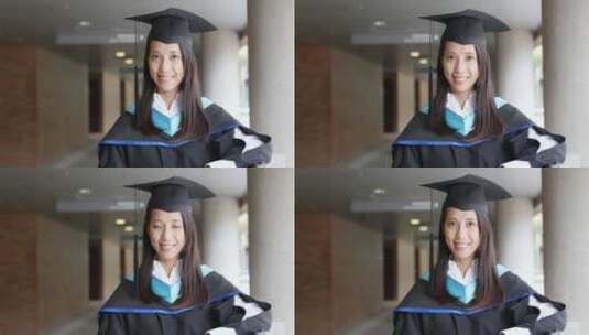 毕业女生开心的笑高清在线视频素材下载