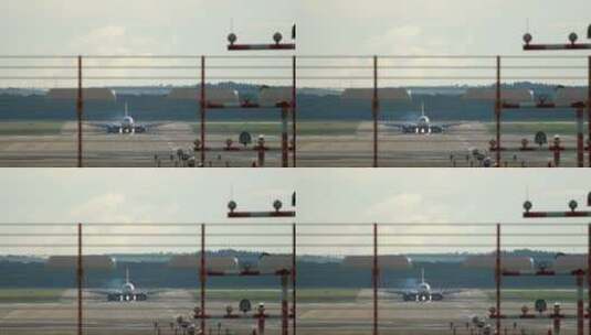 客机抵达机场高清在线视频素材下载