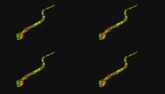 全息粒子蛇爬行高清在线视频素材下载