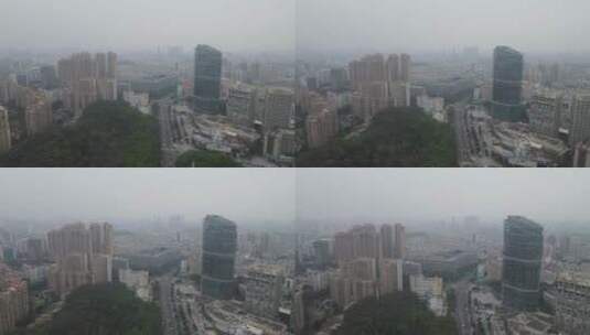 阴霾中的城市高清在线视频素材下载