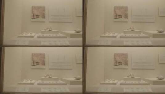 辽宁省博物馆中的古人类展示LOG高清在线视频素材下载