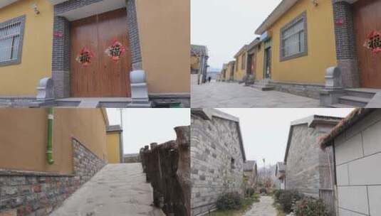 新农村干净的房屋街道环境高清在线视频素材下载