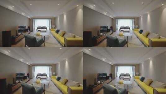 现代豪华敞亮客厅高清在线视频素材下载