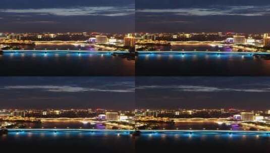 福州城市夜景竖屏航拍移动延时高清在线视频素材下载