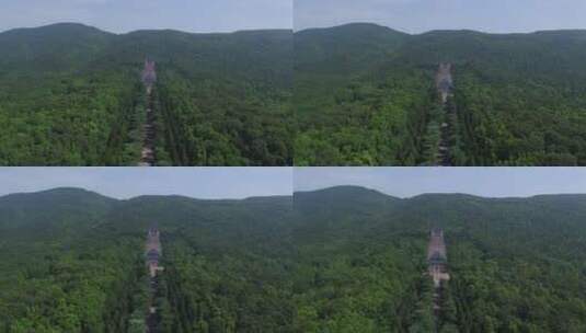 航拍南京中山陵 夏 俯拍 推 远景高清在线视频素材下载