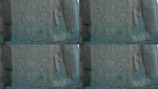 卢克索神庙的浮雕高清在线视频素材下载