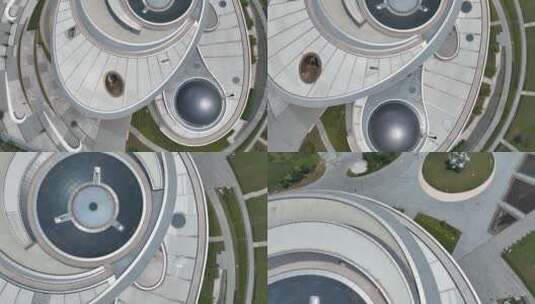 俯拍上海天文馆高清在线视频素材下载