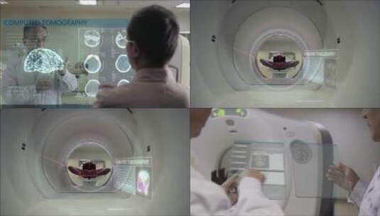 CT检测大脑健康顾问健康养老高清在线视频素材下载