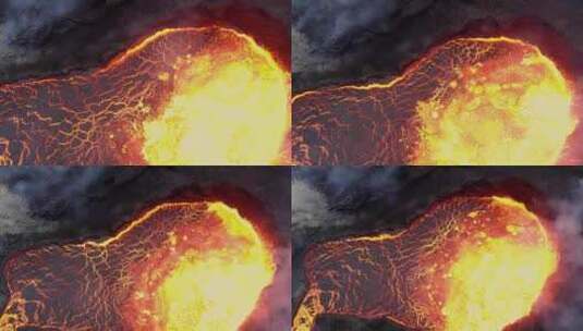 火山熔岩岩浆火山爆发高清在线视频素材下载