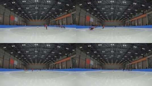 滑冰训练高清在线视频素材下载