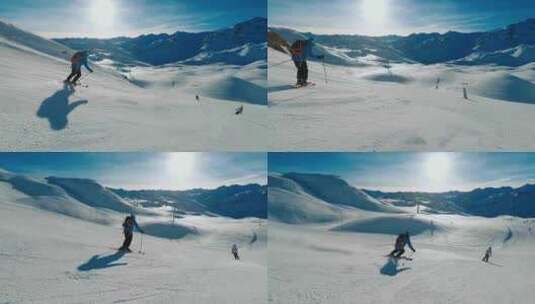 冬季滑雪高清在线视频素材下载