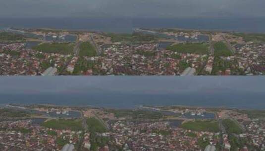 原创 印尼爪哇岛外南梦城市海滨风光航拍高清在线视频素材下载
