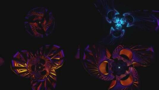 迷人的VJ魅力充满活力的霓虹灯动画高清在线视频素材下载