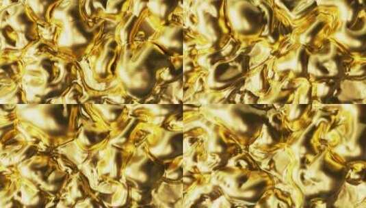 金色膨胀波动画背景高清在线视频素材下载