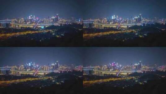 8K重庆渝中半岛夜景延时高清在线视频素材下载