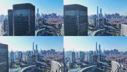 4K上海陆家嘴蓝天金融中心片段2高清在线视频素材下载