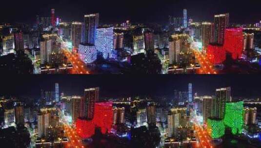 柳州地标城市夜景高清在线视频素材下载